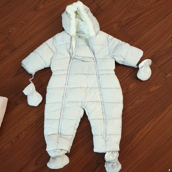 NWOT Du Pareil Au Même Baby Snowsuit w. fur lining - Picture 1 of 5